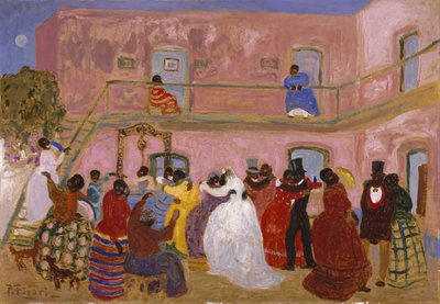 1918-25年のハネムーンに向けてオフ（パーティクルボードに油彩） 作： Pedro Figari