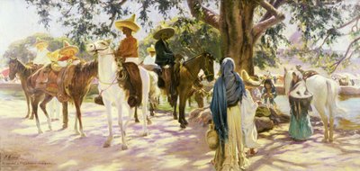 メキシコのサンガブリエル（1909年）の市場の日 作： Pedro Ribera