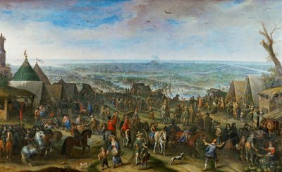 キャンプの兵士たち（銅） 作： Peeter Snayers