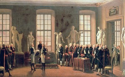 1797年のグスタフ4世アドルフの芸術アカデミー訪問 作： Pehr Hilleström