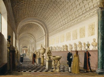 1796年にストックホルムの王宮にある王立美術館の内部ギャラリー 作： Pehr Hilleström