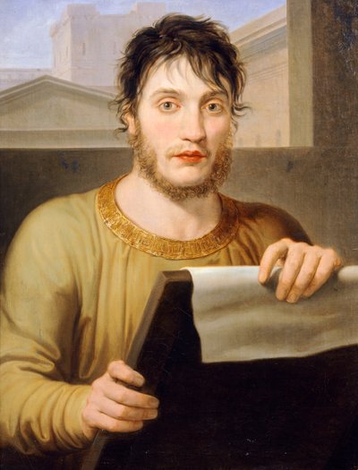 アンティークドレスを着たジュゼッペ・グイザルディ、ペラギウス・パラギ（1775-1860）作、油彩・キャンバス、60x47cm 作： Pelagio Palagi