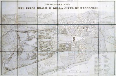パーク・ロイヤルとラクーンジの街の平面図 作： Pelagio Palagi