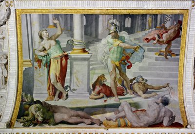 ユリシーズとシーリス」1550年頃（フレスコ画 作： Pellegrino Tibaldi