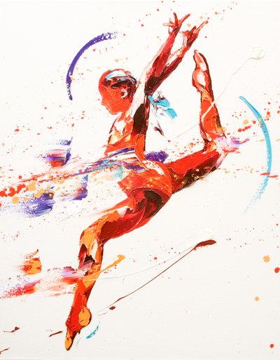 Gymnast Two, 2010 （油彩・キャンバス 作： Penny Warden