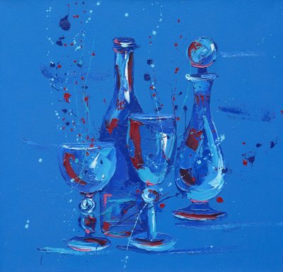 青の静物画、2005年（油彩・キャンバス 作： Penny Warden