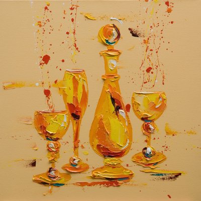 黄色の静物画、2005年（油彩・キャンバス 作： Penny Warden