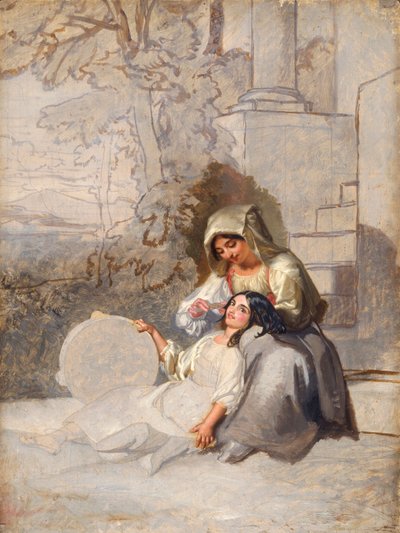 「イタリアの農民」、1820-1885 作： Penry Williams