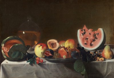 果物とカラフのある静物、c。 16101620。 作： Pensionante del Saraceni