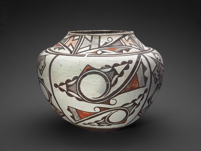 幾何学的で抽象的なデザインの瓶（オラ） 作： People Zuni