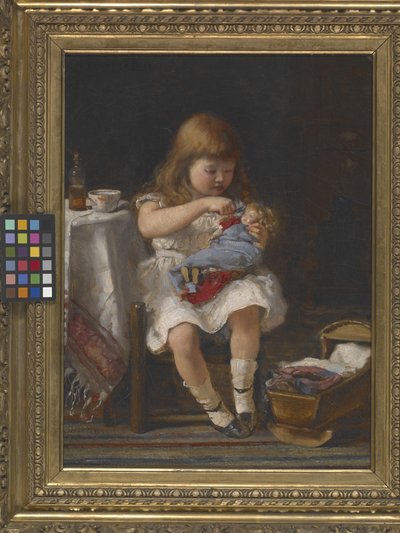 Uma Mãe Ansiosa (óleo sobre tela) 作： Percival de Luce