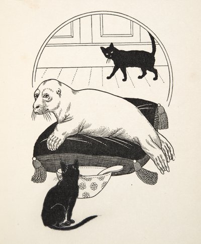 動物の百の逸話からの飼いならされたアザラシ、パブ。 1924 作： Percy J. Billingshurst