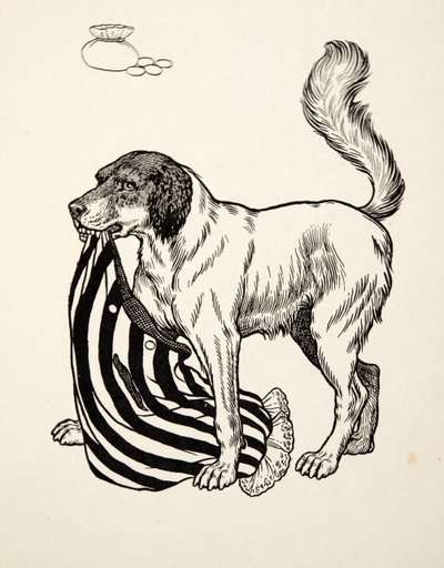 A Good FInder, from A Hundred Anecdotes of Animals, pub.1924年に出版されたもので、彫刻です。 作： Percy J. Billingshurst