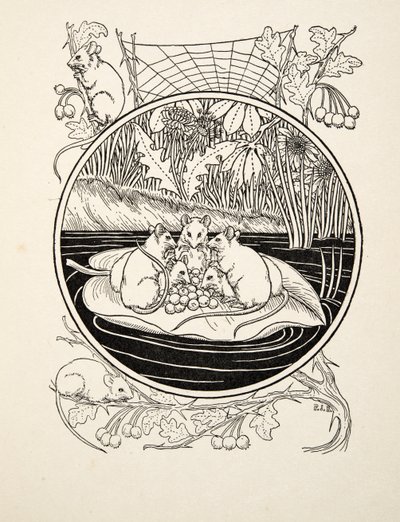 動物の百話、パブからのナビゲーターとしてのマウス。 1924 作： Percy J. Billingshurst