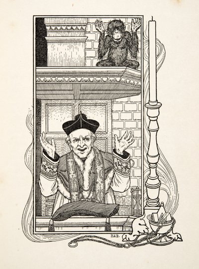 ミミック（『動物百景』より）。1924年に出版されたもの（彫刻 作： Percy J. Billingshurst