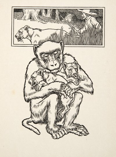 A Hundred Anecdotes of Animals（動物の百の逸話）』より。1924年（彫刻 作： Percy J. Billingshurst