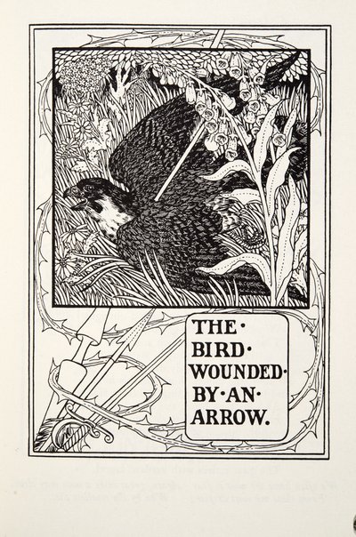 パブ、フォンテーヌ寓話の矢に負傷した鳥。 1905 作： Percy J. Billingshurst