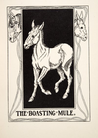 自慢のラバ、イソップの百寓話、pub.1903から 作： Percy J. Billingshurst
