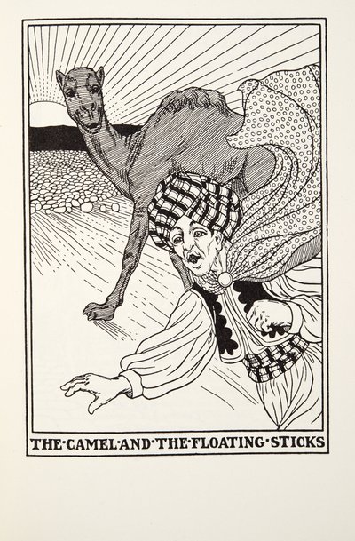フォンテーヌ寓話、パブからのラクダとフローティングスティック。 1905 作： Percy J. Billingshurst