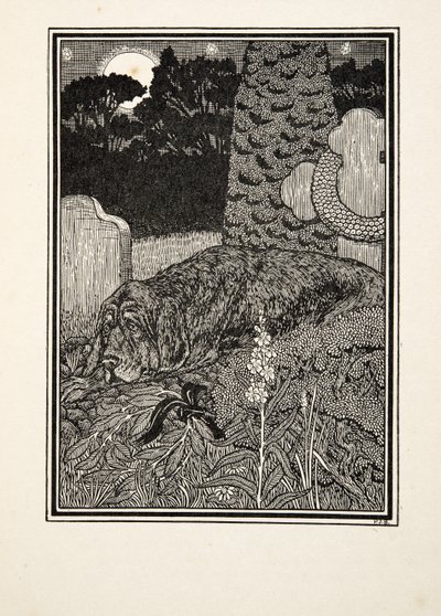 動物の百話、パブからのモンタルジの犬。 1924 作： Percy J. Billingshurst