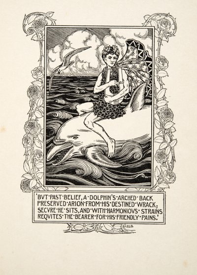 動物の百逸話からのイルカ、パブ。 1924 作： Percy J. Billingshurst