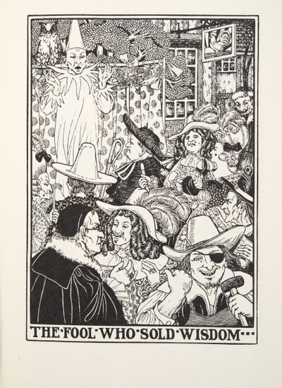 知恵を売った愚か者』（フォンテーヌ寓話集より）。1905年（彫刻）。 作： Percy J. Billingshurst
