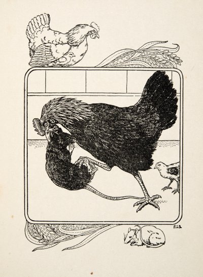 動物の百話、パブからの雌鳥の英雄。 1924 作： Percy J. Billingshurst