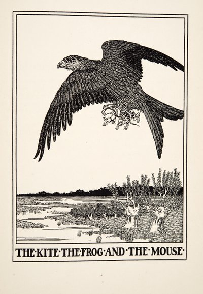 カイソウ、カエル、ネズミ、イソップの百寓話、pub.1903 作： Percy J. Billingshurst