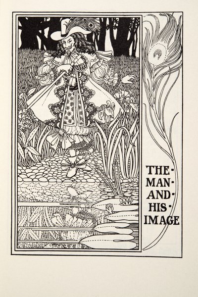 フォンテーヌ寓話集』より「男とそのイメージ」。1905年（彫刻 作： Percy J. Billingshurst