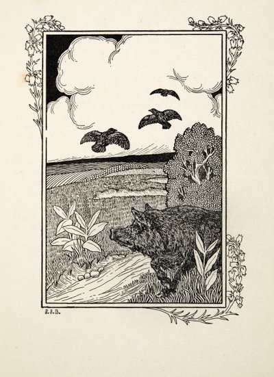 動物の百の逸話、パブから豚のポインター。 1924 作： Percy J. Billingshurst