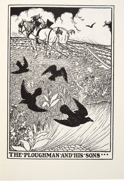 プロテマンと彼の息子、フォンテーヌ寓話、パブから。 1905 作： Percy J. Billingshurst