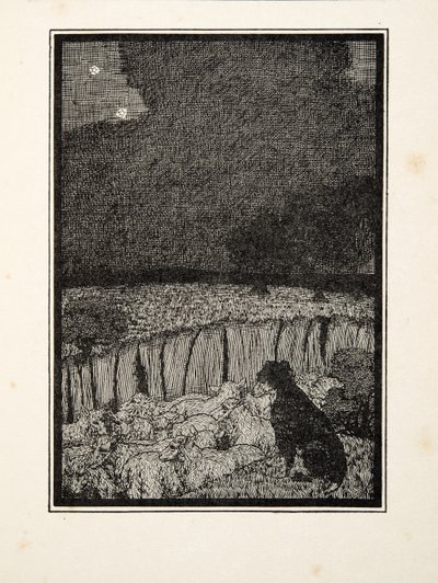 動物の百の逸話、パブからの羊飼いの犬。 1924 作： Percy J. Billingshurst