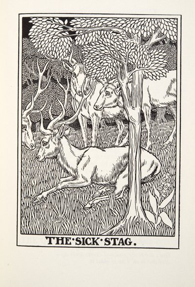 フォンテーヌ寓話、パブから病気のクワガタ。 1905 作： Percy J. Billingshurst