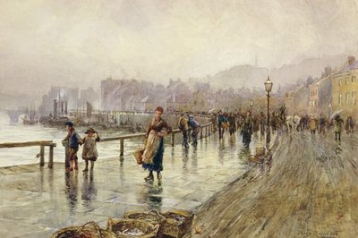 ウィットビーの雨の日（水彩・紙） 作： Percy Robertson