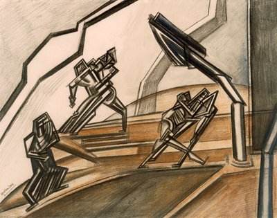コンバットNo.2。 作： Percy Wyndham Lewis