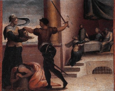 サロメと斬首された洗礼者聖ヨハネ（油彩・キャンバス、1535年頃 作： Perino del Vaga