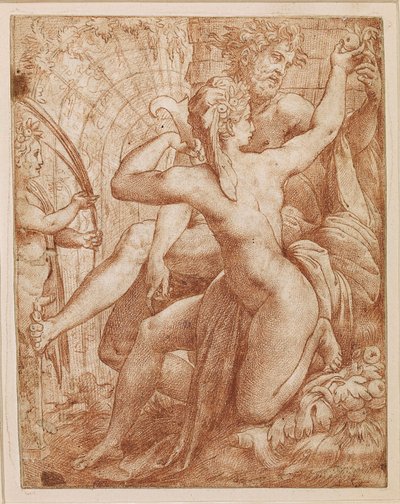 Vertumnus と Pomona、c。 1527年。 作： Perino del Vaga
