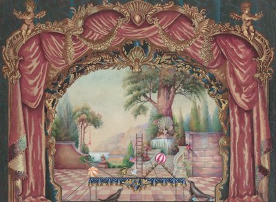 Vaudeville Stageの背景、c。 1938年。 作： Perkins Harnly