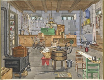 アーバンハウスの地下、1910年 作： Perkins Harnly