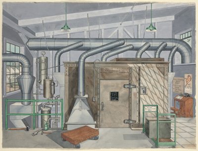 外部サンドブラストチャンバー、1935 作： Perkins Harnly