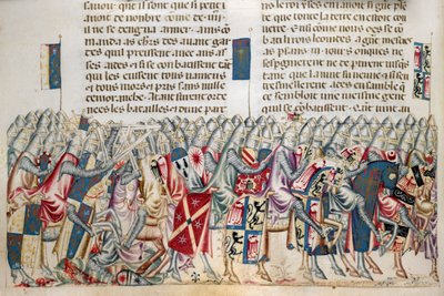 Royal 20 D. I f.221v Xercesの遠征、「Faits des Romains」のイラスト、1340年頃（ベラム） 作： Perrin Remy