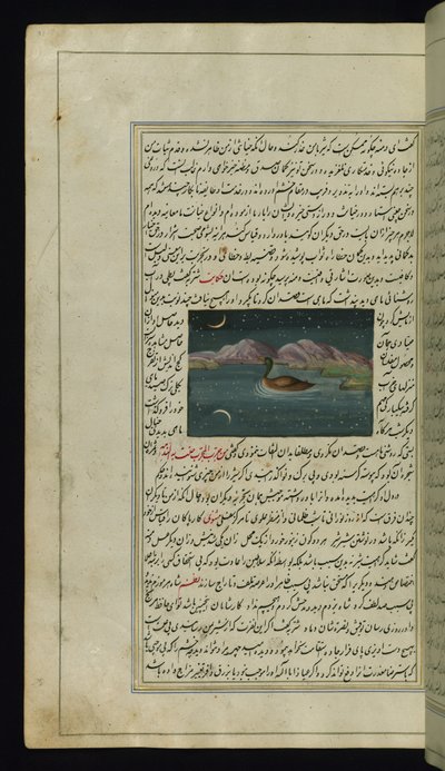Lights ofCanopusからの水の中のガチョウと月の反射 作： Persian School