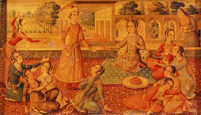 ザンド後期の漆塗りの張り子の棺、1794-95年頃 作： Persian School