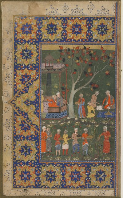 庭でのパーティー 作： Persian School