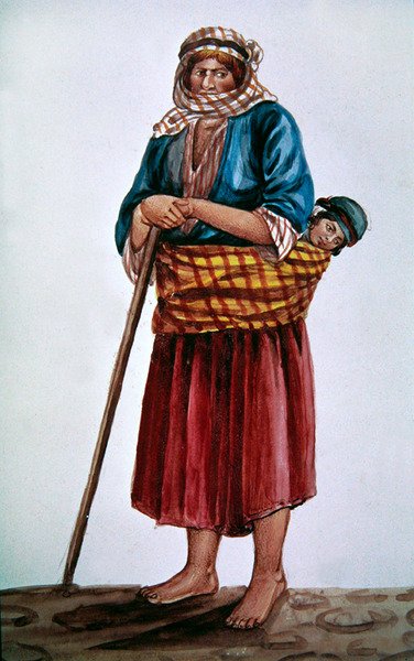 農民の母（紙にトイレ） 作： Persian School