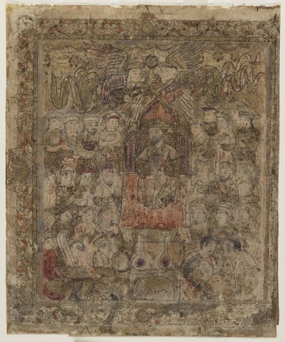 Shahnamaから、支配者が即位した 作： Persian School