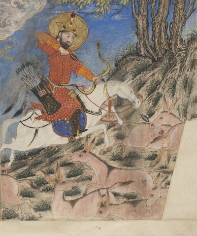 Bahram Gur Hunting Onagers 作： Persian School