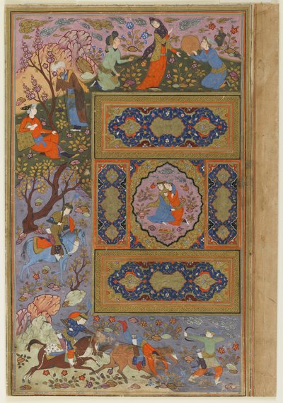 恋人たちのペア、1590〜1610年頃 作： Persian School