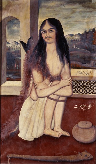 Shamsi Tabriziの肖像、ダーヴィッシュ、c.1840-1 作： Persian School