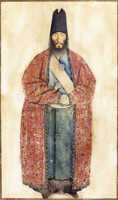 19世紀後半のサムカーンイルカーニの肖像 作： Persian School